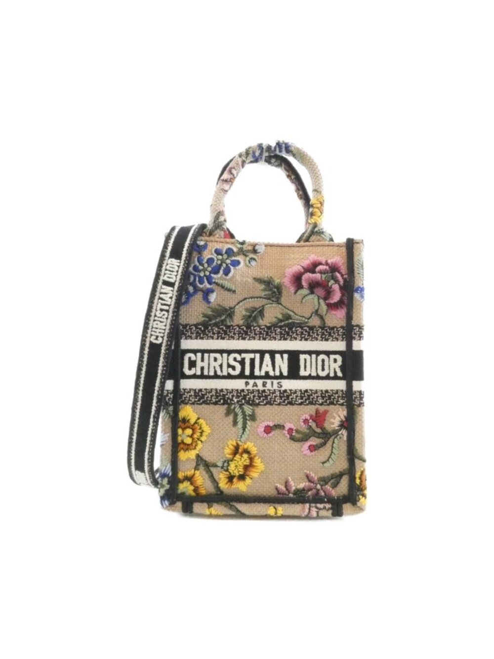 Dior Petites Fleurs Book Tote Bag Mini Vertical